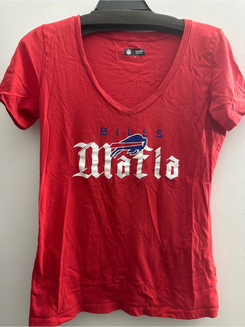 NFL Red V-Neck Buffalo 'Bills Mafia' Graphic Tee